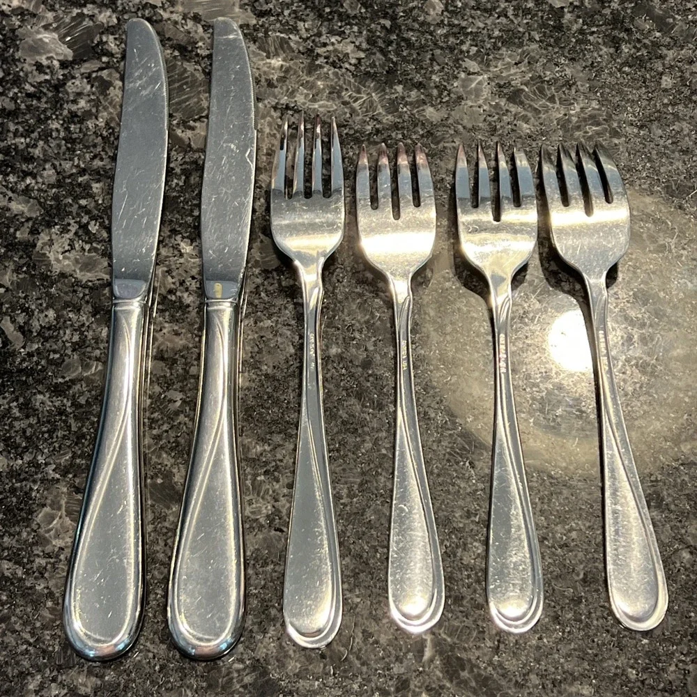 Oneida Flight Reliance Stainless Flatware Forks Dinner Salad Knife Silverware